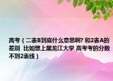 高考（二表B到底什么意思啊? 和2表A的差别  比如想上黑龙江大学 高考考的分数不到2表线）