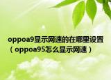 oppoa9显示网速的在哪里设置（oppoa95怎么显示网速）