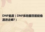 DNF偷渡（DNF体验服目前能偷渡进去嘛?）