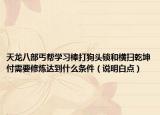 天龙八部丐帮学习棒打狗头锁和横扫乾坤付需要修炼达到什么条件（说明白点）