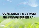 QQ自由幻想25（30 35 40级善财童子那换取的东西是什么?）