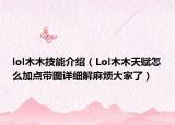 lol木木技能介绍（Lol木木天赋怎么加点带图详细解麻烦大家了）