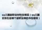 qq三国副职业材料在哪买（qq三国玄铁石是哪个副职业做的书在哪买）