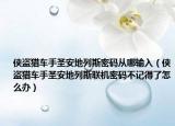 侠盗猎车手圣安地列斯密码从哪输入（侠盗猎车手圣安地列斯联机密码不记得了怎么办）