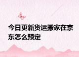 今日更新货运搬家在京东怎么预定