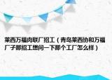 莱西万福肉联厂招工（青岛莱西协和万福厂子那招工想问一下那个工厂怎么样）