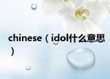 chinese（idol什么意思）