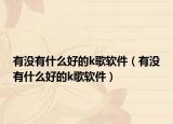 有没有什么好的k歌软件（有没有什么好的k歌软件）