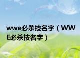 wwe必杀技名字（WWE必杀技名字）