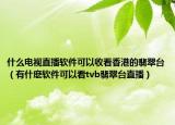 什么电视直播软件可以收看香港的翡翠台（有什麽软件可以看tvb翡翠台直播）