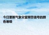 今日更新气象灾害预警信号的颜色等级