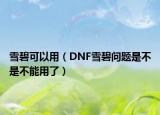雪碧可以用（DNF雪碧问题是不是不能用了）