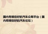 国内有哪些好的汽车众筹平台（国内有哪些好的汽车论坛）