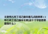 壬癸甲乙丙丁戊己庚辛是几点的意思（(甲乙丙丁戊己庚辛壬癸)这十个字的意思是指什么）