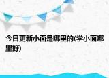 今日更新小面是哪里的(学小面哪里好)