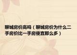 聊城房价高吗（聊城房价为什么二手房价比一手房便宜那么多）