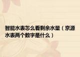 智能水表怎么看剩余水量（京源水表两个数字是什么）