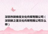 深圳市新维度文化传媒有限公司（深圳维之圣文化传媒有限公司怎么样）