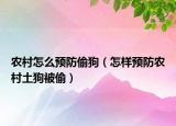 农村怎么预防偷狗（怎样预防农村土狗被偷）