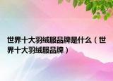 世界十大羽绒服品牌是什么（世界十大羽绒服品牌）