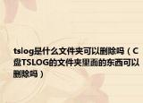 tslog是什么文件夹可以删除吗（C盘TSLOG的文件夹里面的东西可以删除吗）