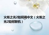 火炬之光2如何调中文（火炬之光2如何联机）