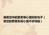 用夜空中的繁星写心情好的句子（夜空的繁星形容心情不好语段）