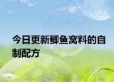 今日更新鲫鱼窝料的自制配方