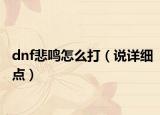 dnf悲鸣怎么打（说详细点）