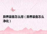 异界装备怎么得（异界装备怎么净化）
