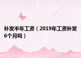 补发半年工资（2019年工资补发6个月吗）