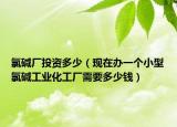 氯碱厂投资多少（现在办一个小型氯碱工业化工厂需要多少钱）