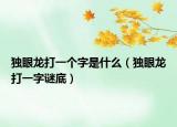 独眼龙打一个字是什么（独眼龙打一字谜底）