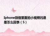 Iphone微信里面拍小视频闪退是怎么回事（5）