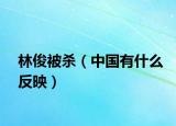 林俊被杀（中国有什么反映）