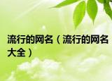 流行的网名（流行的网名大全）