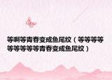 等啊等青春变成鱼尾纹（等等等等等等等等等青春变成鱼尾纹）