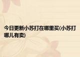 今日更新小苏打在哪里买(小苏打哪儿有卖)