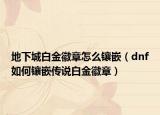 地下城白金徽章怎么镶嵌（dnf如何镶嵌传说白金徽章）