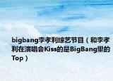 bigbang李孝利综艺节目（和李孝利在演唱会Kiss的是BigBang里的Top）