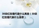 30朵红玫瑰代表什么寓意（30朵红玫瑰代表什么意思）