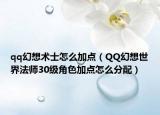 qq幻想术士怎么加点（QQ幻想世界法师30级角色加点怎么分配）