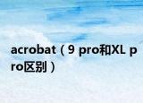 acrobat（9 pro和XL pro区别）