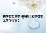 初学者怎么学习药膳（初学者怎么学习化妆）