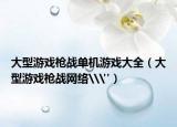 大型游戏枪战单机游戏大全（大型游戏枪战网络\