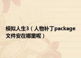模拟人生3（人物补丁package文件安在哪里呢）