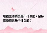 电脑驱动精灵是干什么的（鼠标驱动精灵是干什么的）