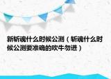 新斩魂什么时候公测（斩魂什么时候公测要准确的吹牛勿进）