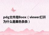 pdg文件用Boox（viewer打开为什么是黑色条条）