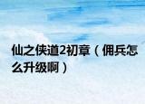 仙之侠道2初章（佣兵怎么升级啊）